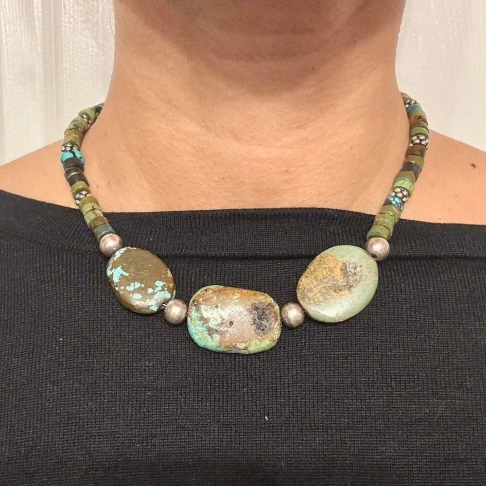 Turquoise Necklace - Heishi Style Beads‎